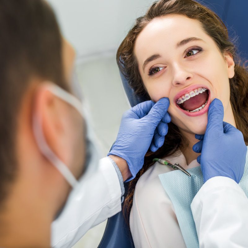 Patient undergoing for surgical orthodontics