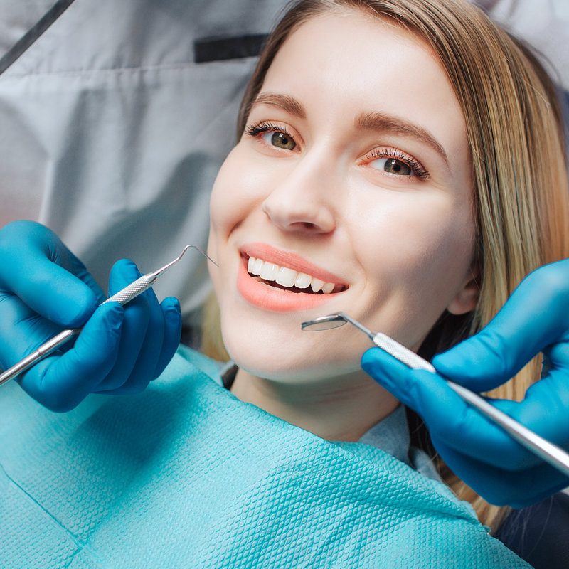 Happy dental client with financing option